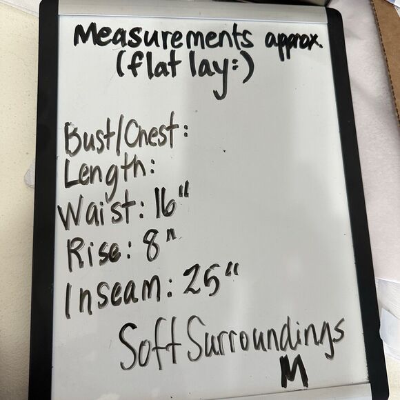 Soft Surroundings Pants Women Medium Stretch Crop Navy Floral Tropical Comfort - Picture 10 of 10